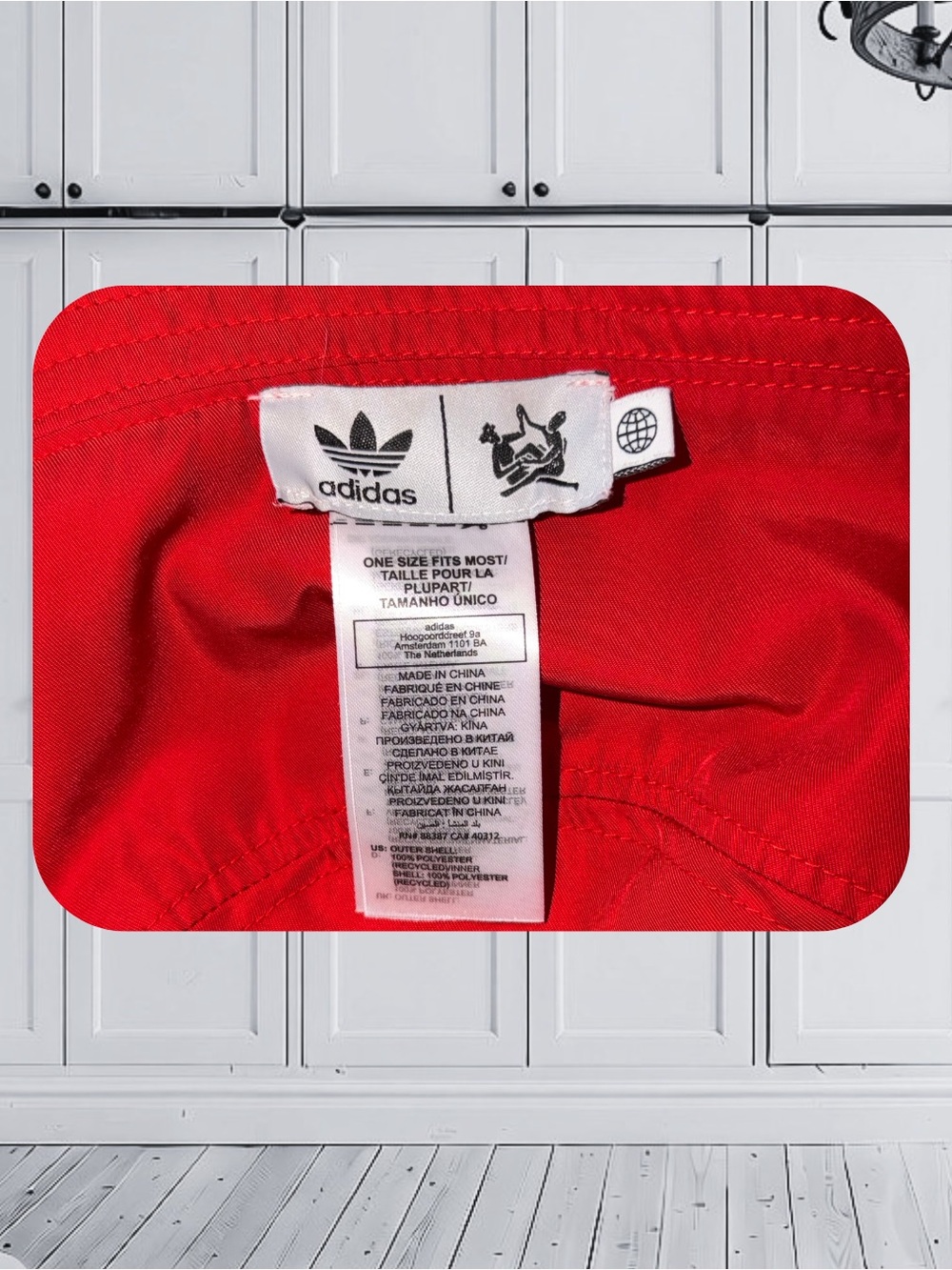Unisex Adidas x Thebe Magugu Reversible Flor Bucket Hat Red Birds of Paradise - Picture 2 of 4